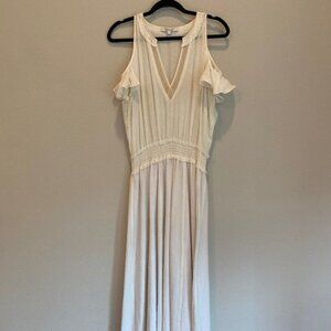 DEREK LAM 10 CROSBY COLD SHOULDER DRESS SOFT WHITE